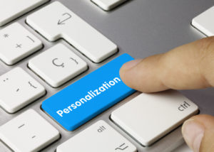 Personnalization écrit sur une touche de clavier