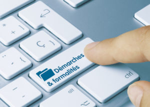 Démarches et formalités écrit sur un touche de clavier